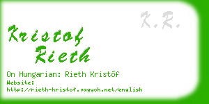 kristof rieth business card